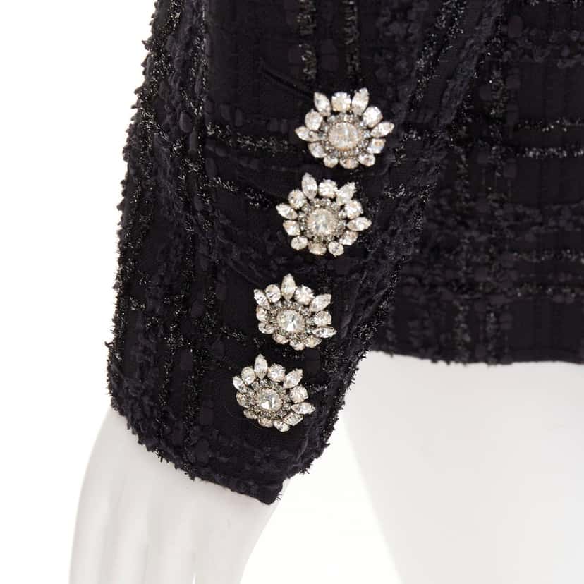 Alexandre Vauthier Jacket Black Tweed Very good condition - Back View