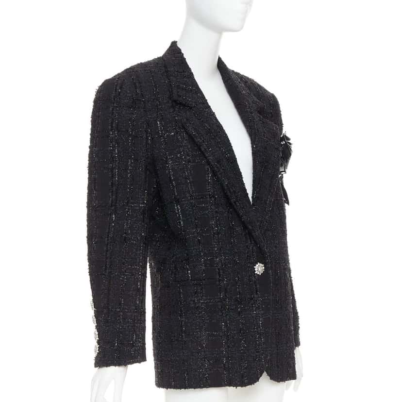 Alexandre Vauthier Jacket Black Tweed Very good condition - Model View