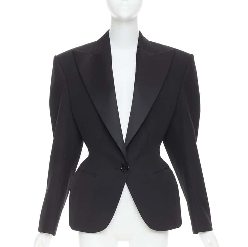 Alexandre Vauthier Jacket Black Wool Very good condition - Front View
