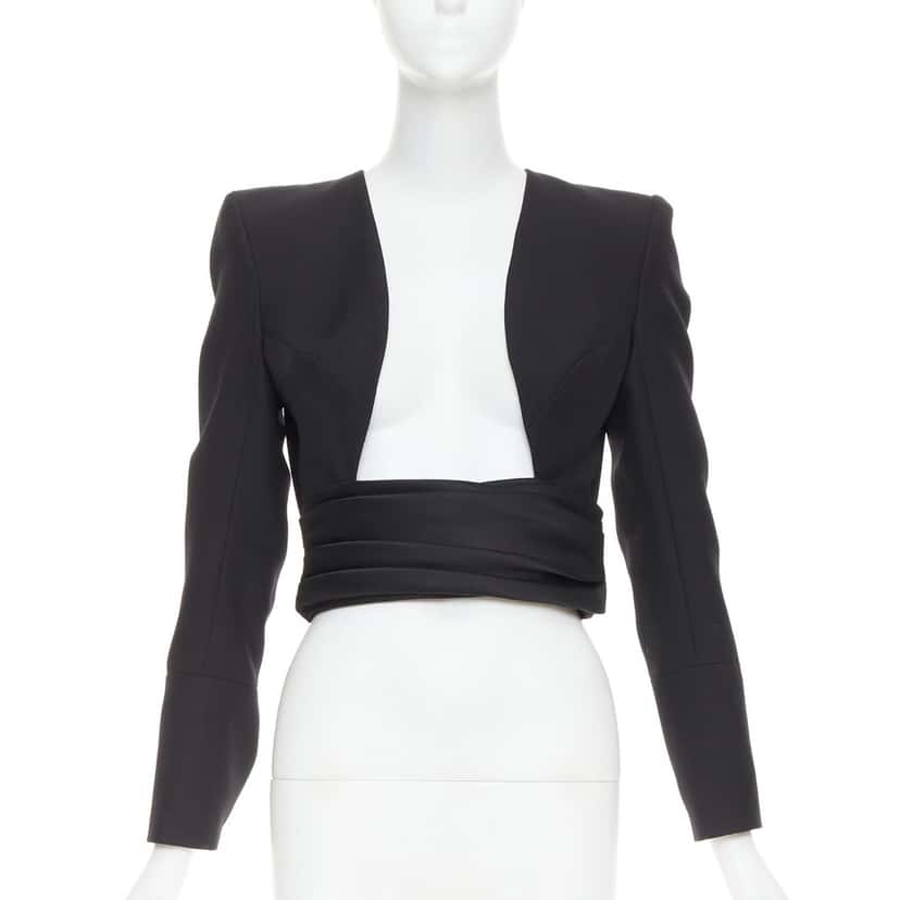 Alexandre Vauthier Jacket Black Wool Very good condition - Front View