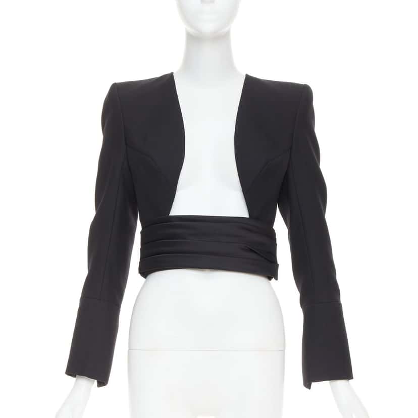 Alexandre Vauthier Jacket Black Wool Very good condition - Front View