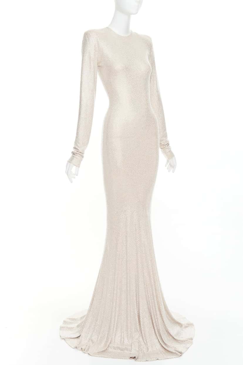 Alexandre Vauthier Dress Beige Viscose Very good condition - Front View