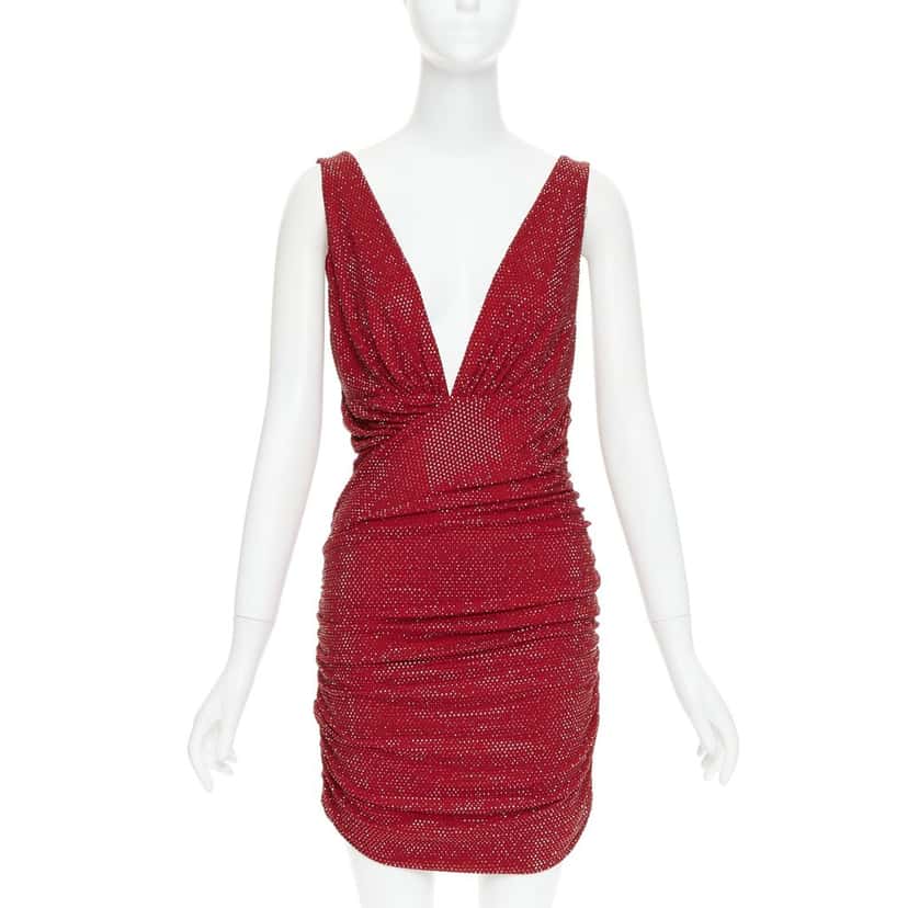 Alexandre Vauthier Dress Red Viscose Never worn, with tag - Front View