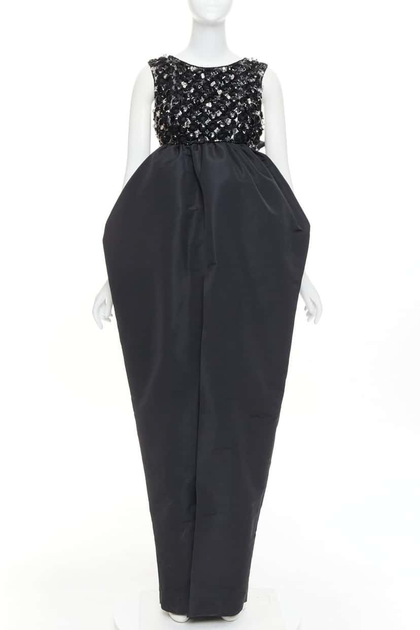 Alexandre Vauthier Dress Black Silk Very good condition - Front View