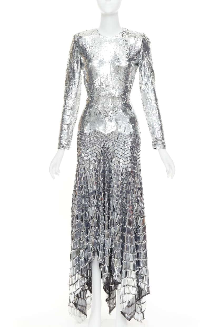 Alexandre Vauthier Silver Dress Silver Fair condition - Front View
