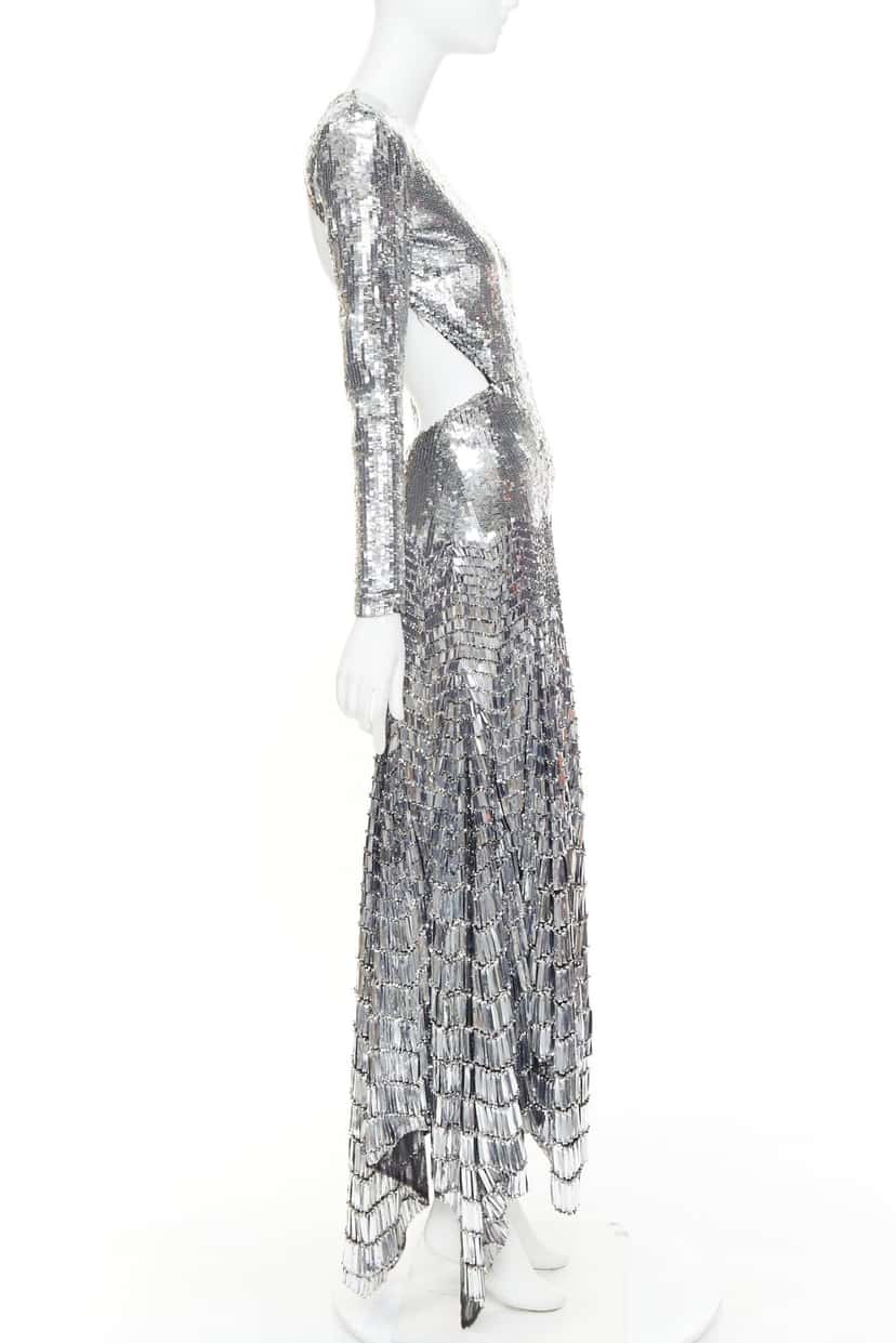 Alexandre Vauthier Silver Dress Silver Fair condition - Model View