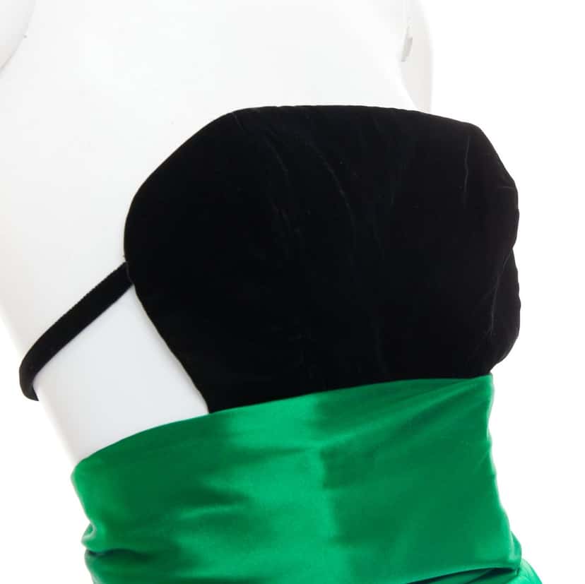 Alexandre Vauthier Dress Green Silk Very good condition - Back View