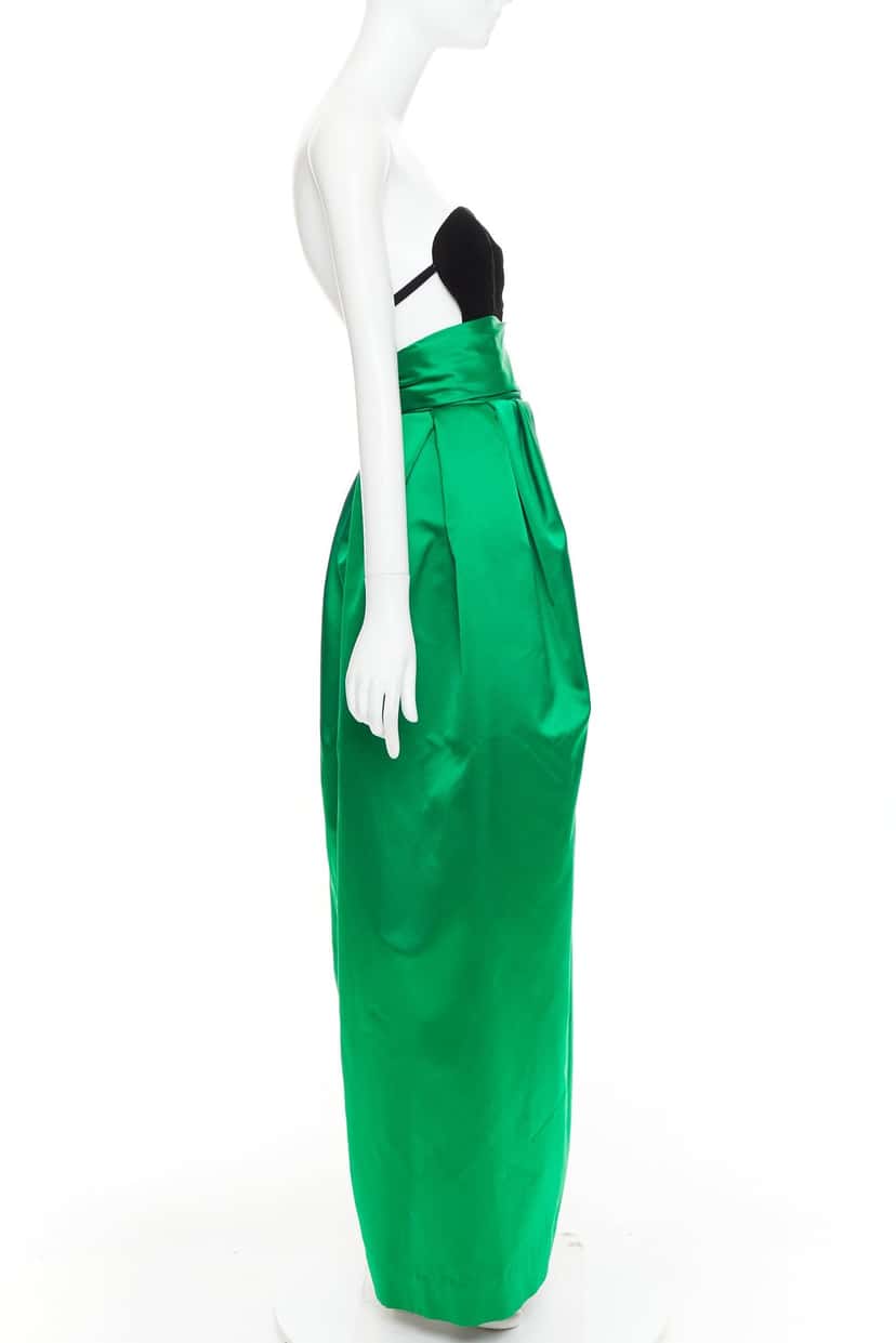 Alexandre Vauthier Dress Green Silk Very good condition - Model View