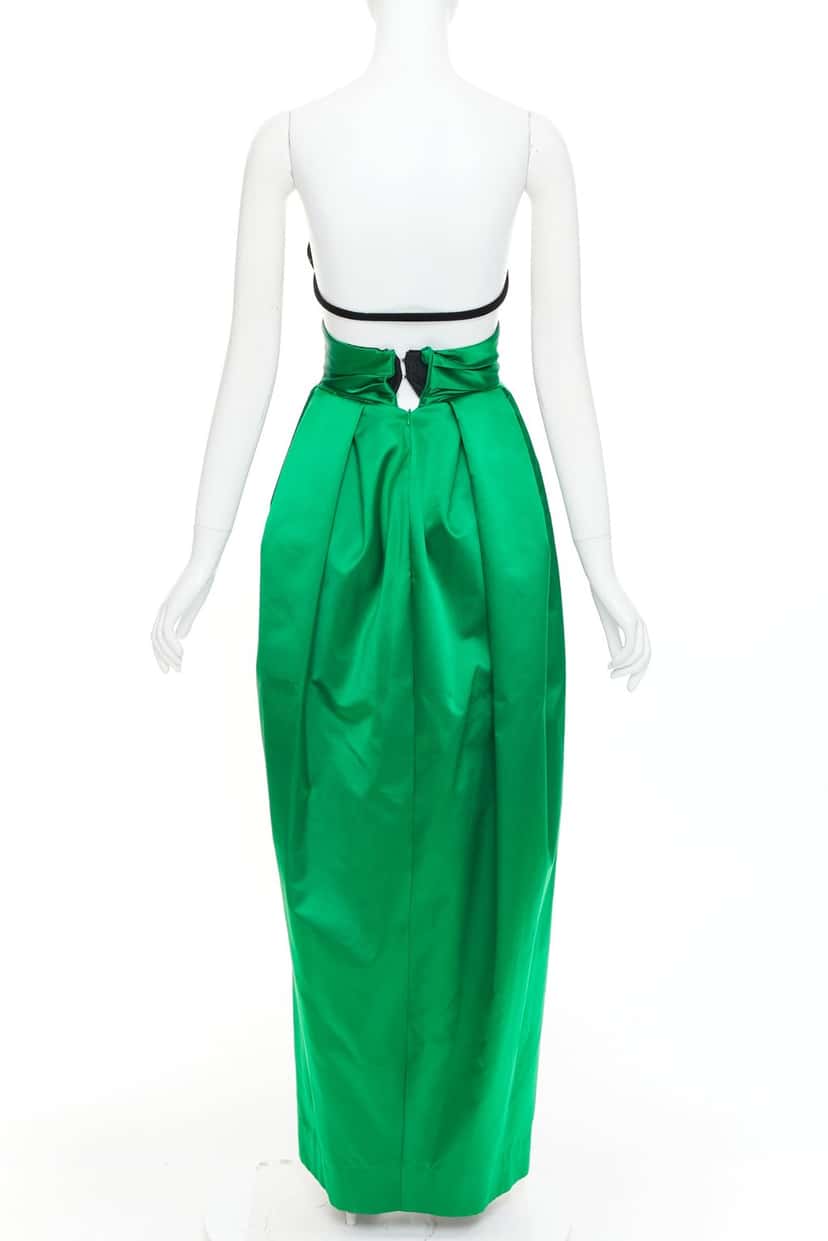 Alexandre Vauthier Dress Green Silk Very good condition - Box View