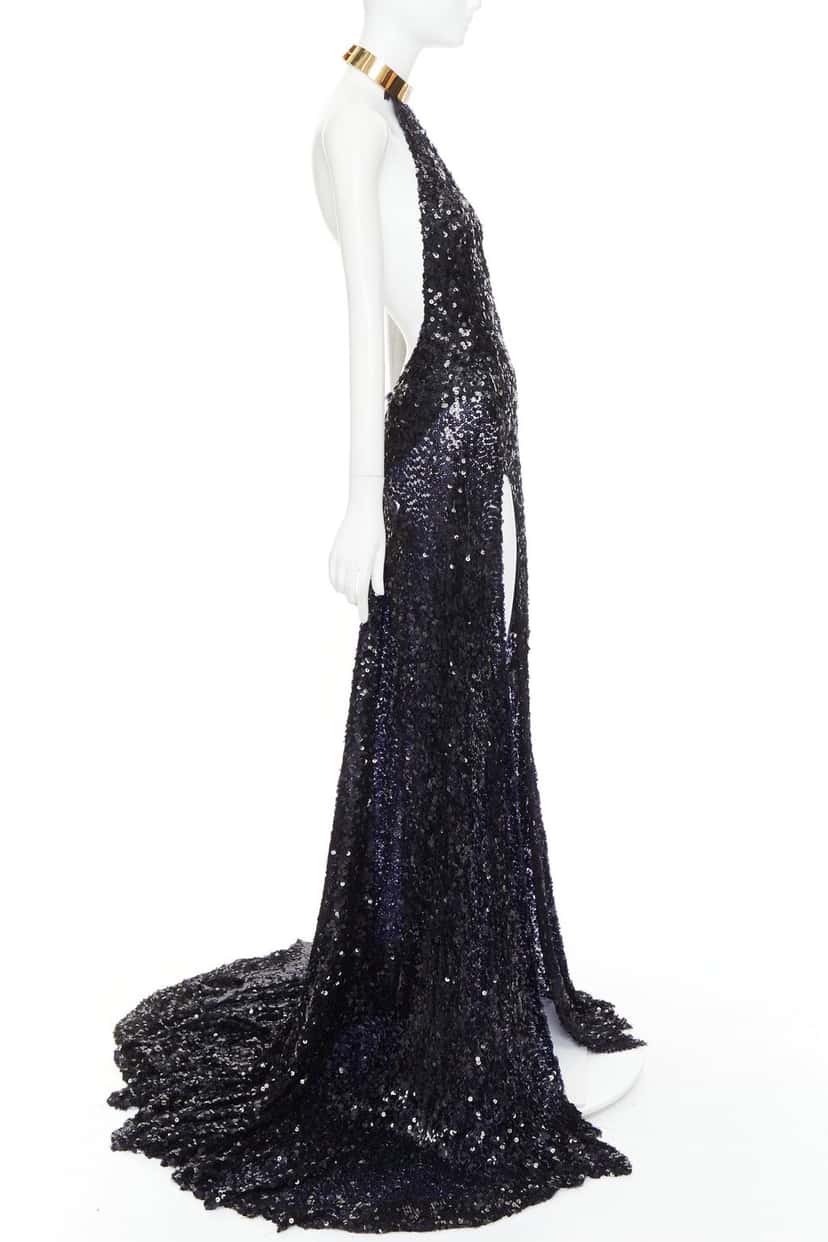 Alexandre Vauthier Dress Navy Fair condition - Model View
