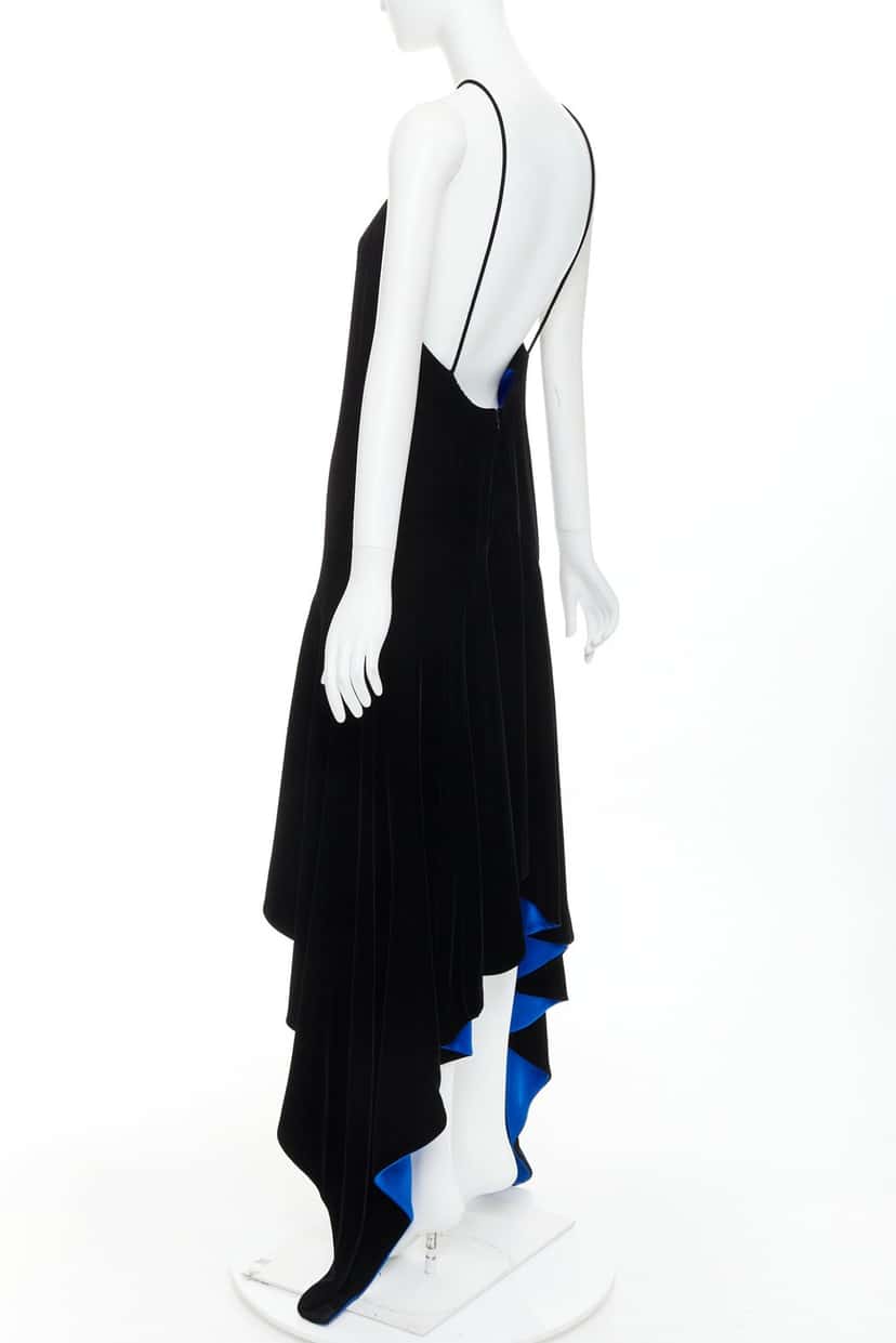 Alexandre Vauthier Dress Black Velvet Very good condition - Box View