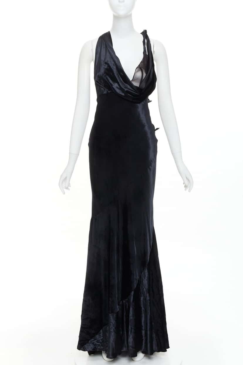 Alexandre Vauthier Dress Black Velvet Fair condition - Inside View