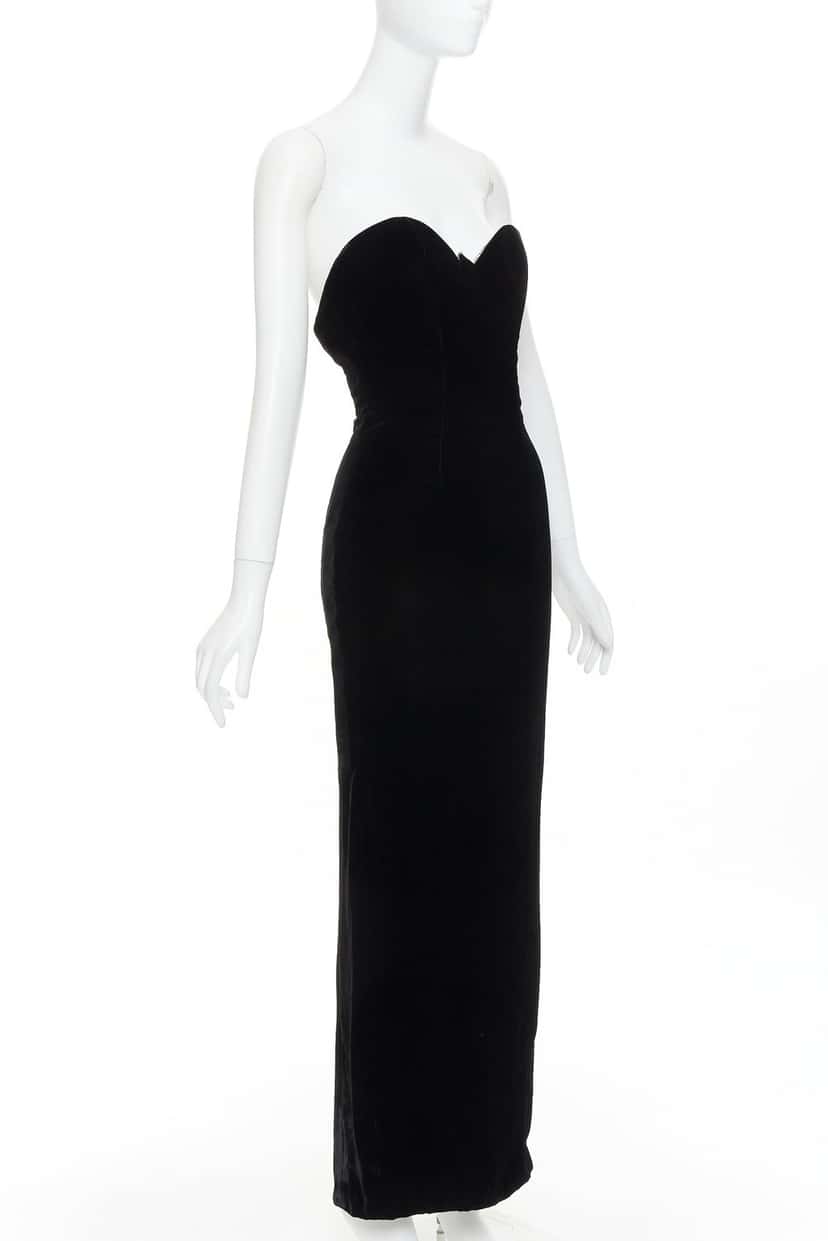 Alexandre Vauthier Dress Black Velvet Very good condition - Inside View