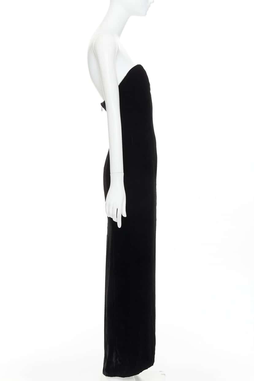 Alexandre Vauthier Dress Black Velvet Very good condition - Model View