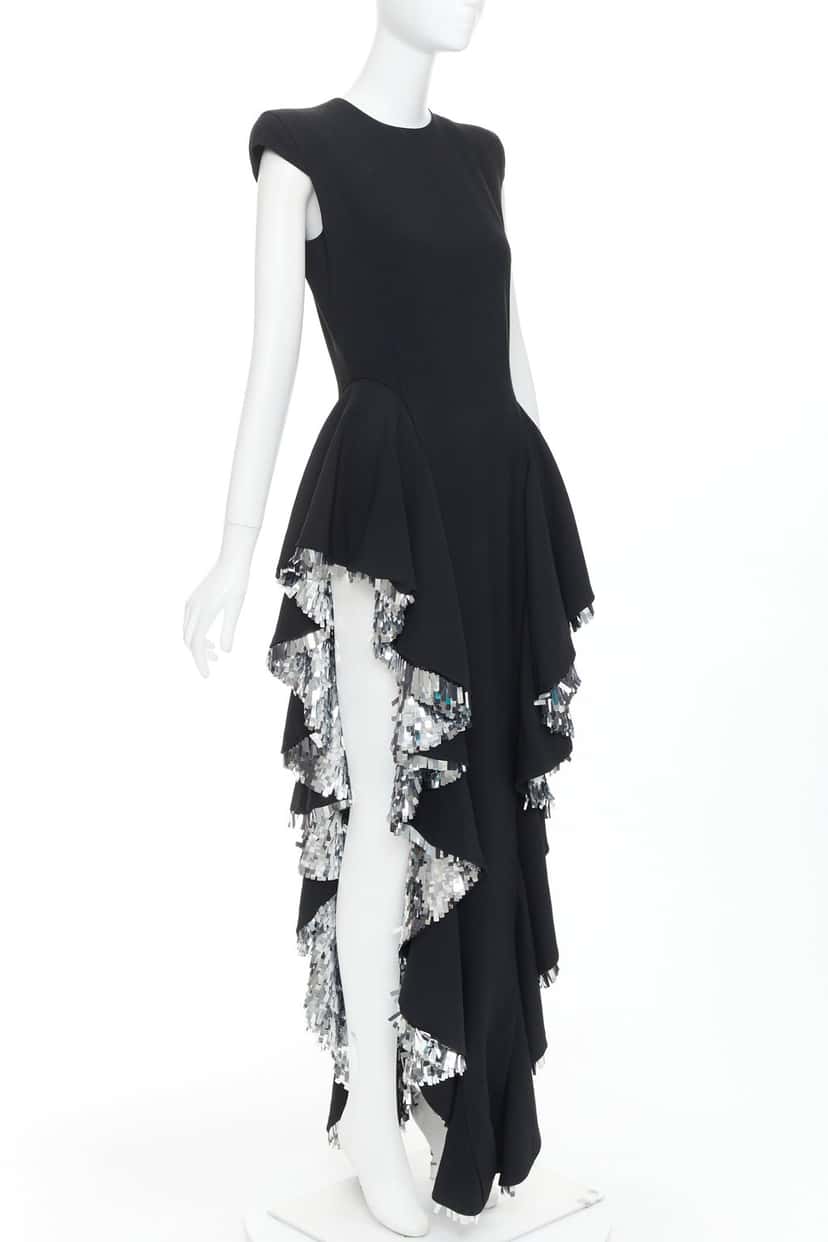 Alexandre Vauthier Dress Black Wool Very good condition - Front View