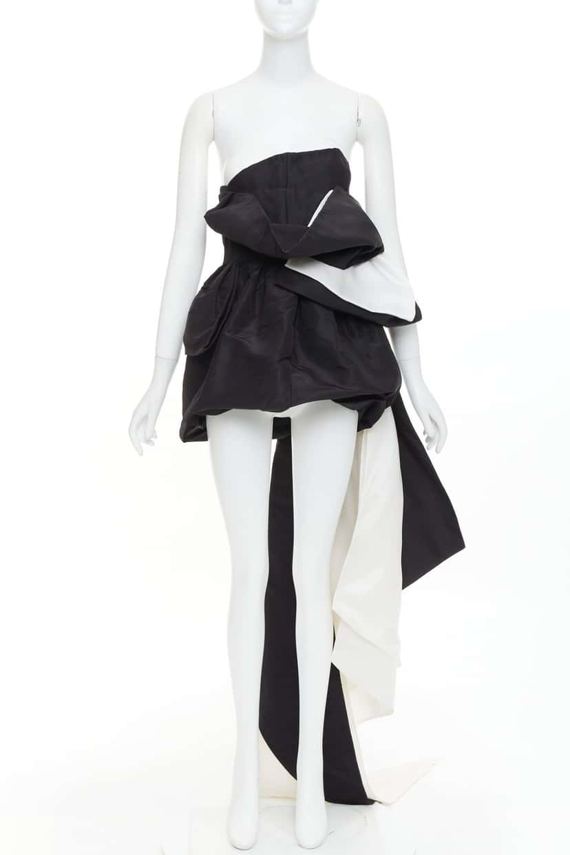 Alexandre Vauthier Dress Black Silk Fair condition - Front View
