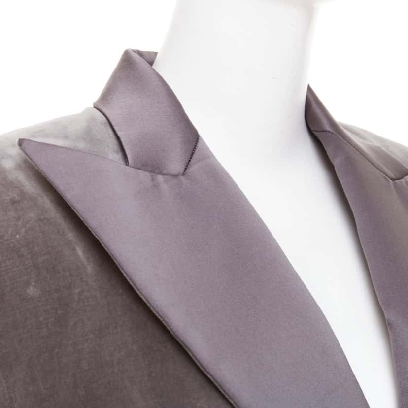 Alexandre Vauthier Jacket Grey Velvet Very good condition - Back View