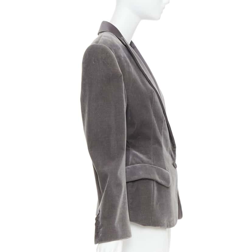 Alexandre Vauthier Jacket Grey Velvet Very good condition - Box View