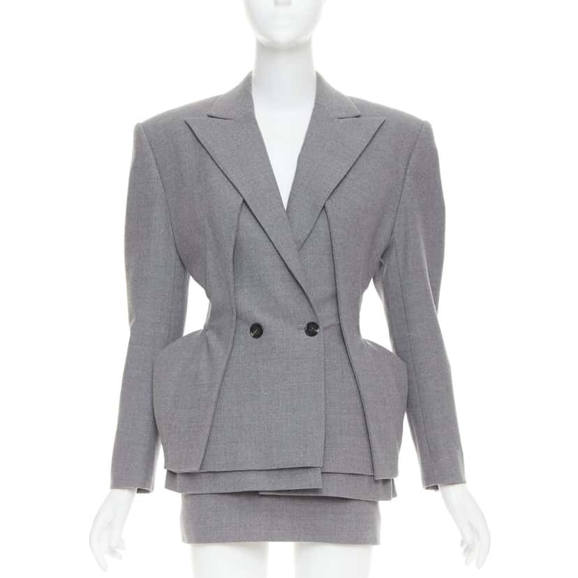 Alexandre Vauthier Jacket Grey Wool Very good condition - Front View