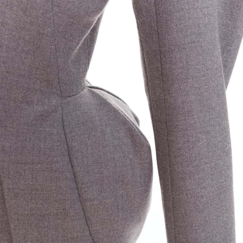 Alexandre Vauthier Jacket Grey Wool Very good condition - Back View