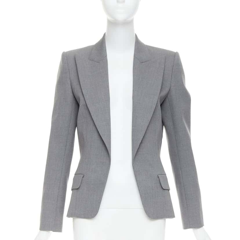 Alexandre Vauthier Jacket Grey Wool Very good condition - Front View