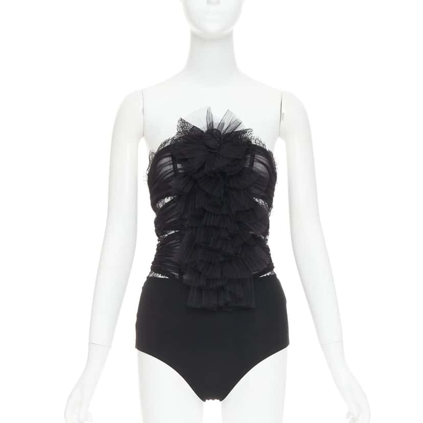 Alexandre Vauthier Top Black Polyester Very good condition - Front View