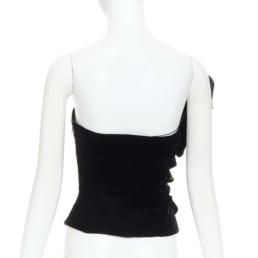 Alexandre Vauthier Black Velvet Top Black Velvet Very good condition - Box View