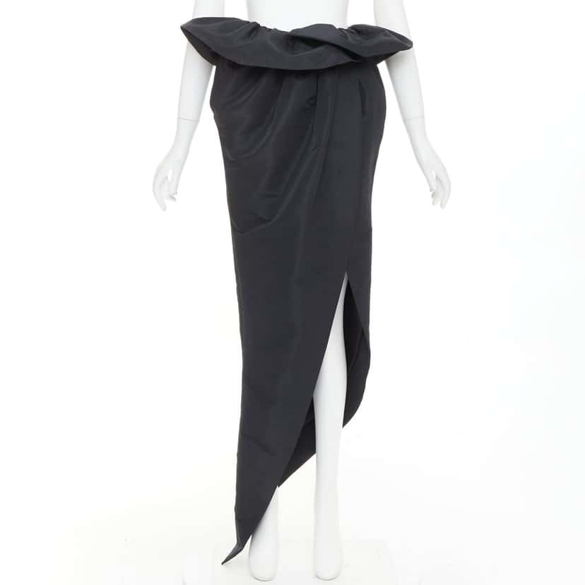 Alexandre Vauthier Skirt Black Silk Very good condition - Front View
