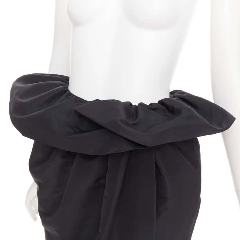 Alexandre Vauthier Skirt Black Silk Very good condition - Back View