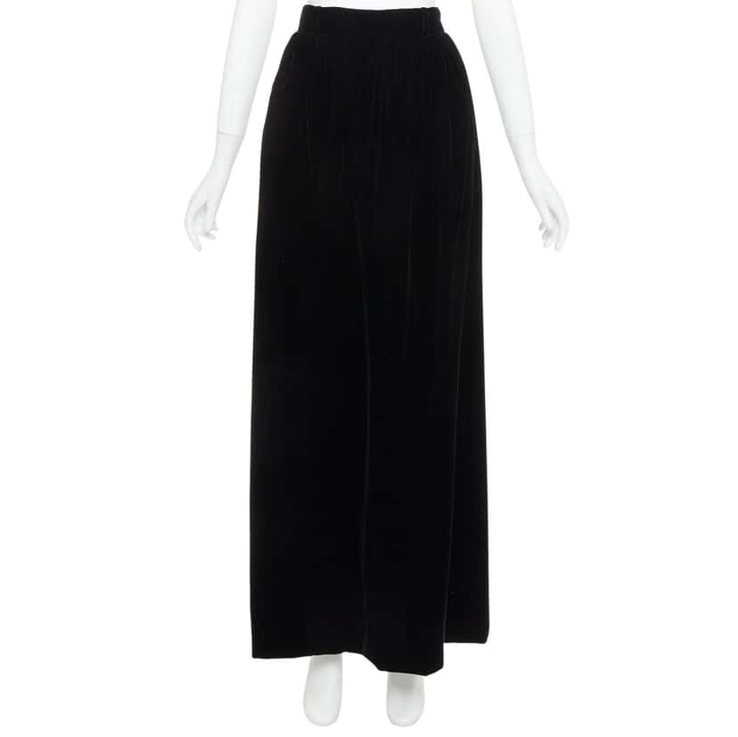 Alexandre Vauthier Skirt Black Velvet Very good condition - Front View