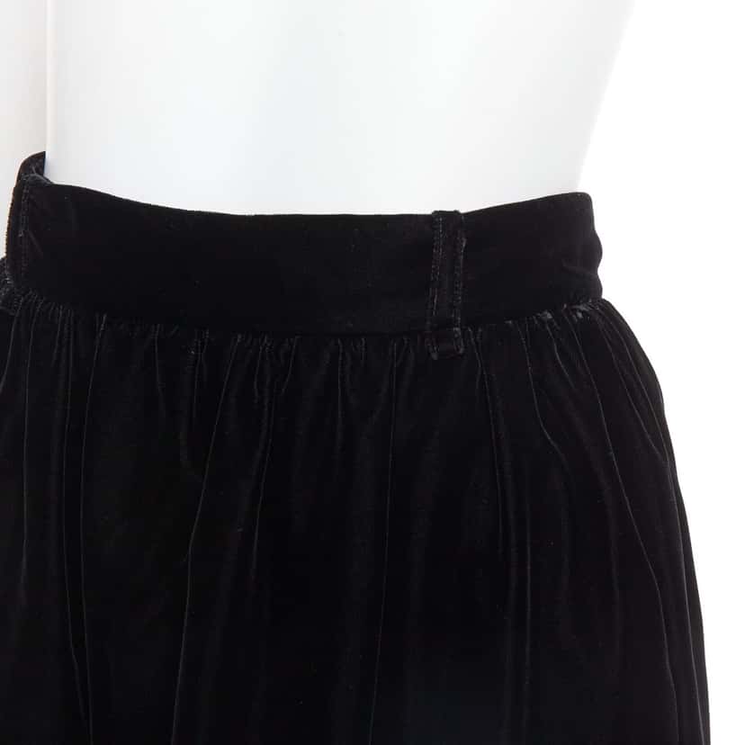 Alexandre Vauthier Skirt Black Velvet Very good condition - Back View