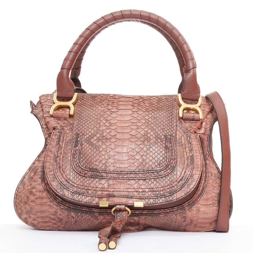 Chloe Marcie Medium Brown Leather Good condition - Front View
