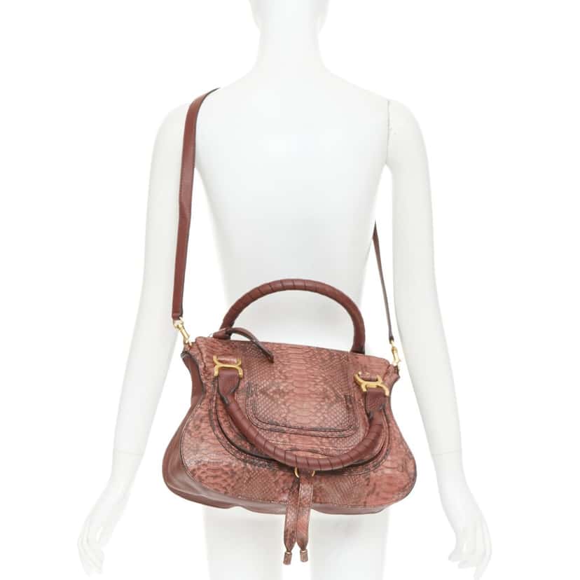 Chloe Marcie Medium Brown Leather Good condition - Back View