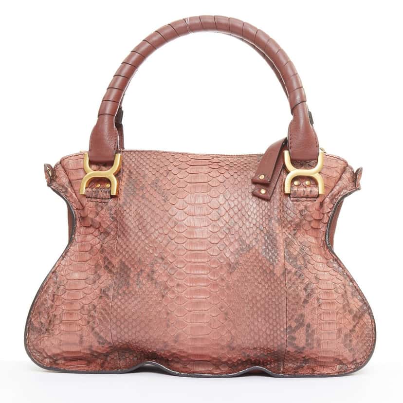 Chloe Marcie Medium Brown Leather Good condition - Box View