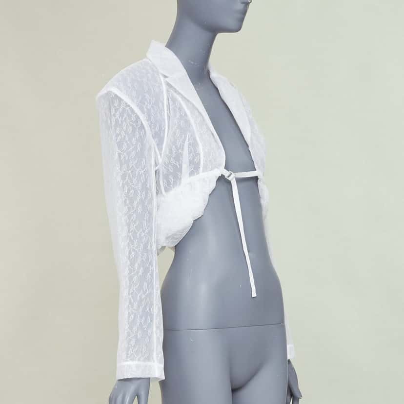 Jacquemus La Veste Dentelle White Polyamide Very good condition - Inside View