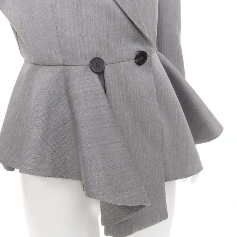 Alexander McQueen Jacket Grey Wool Very good condition - Back View