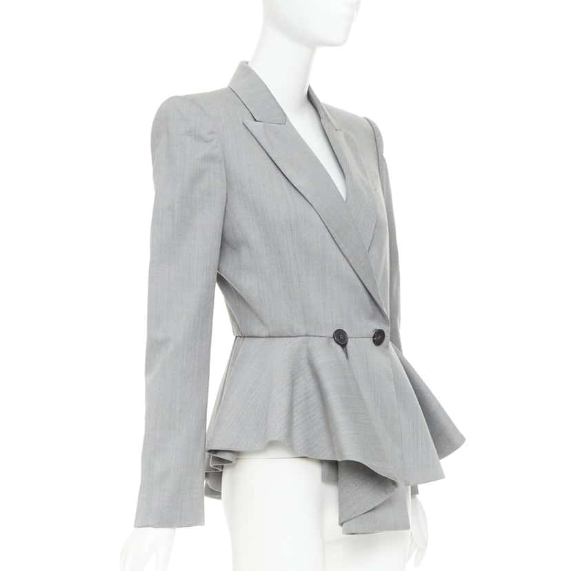 Alexander McQueen Jacket Grey Wool Very good condition - Model View