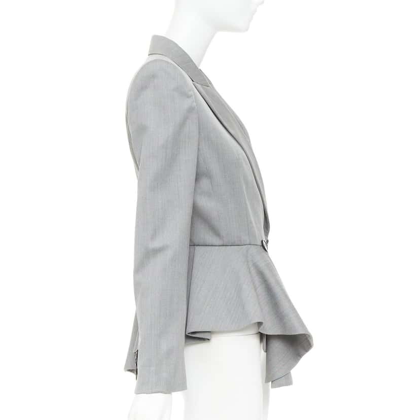 Alexander McQueen Jacket Grey Wool Very good condition - Box View