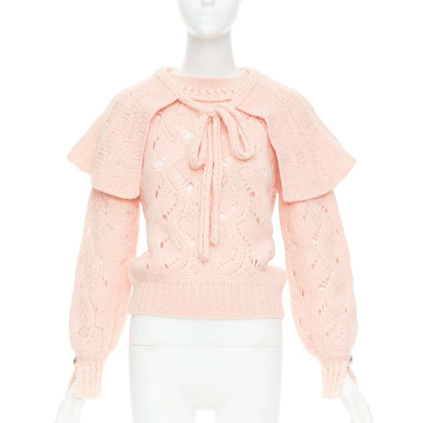 Chanel Top Pink Wool Very good condition - Front View
