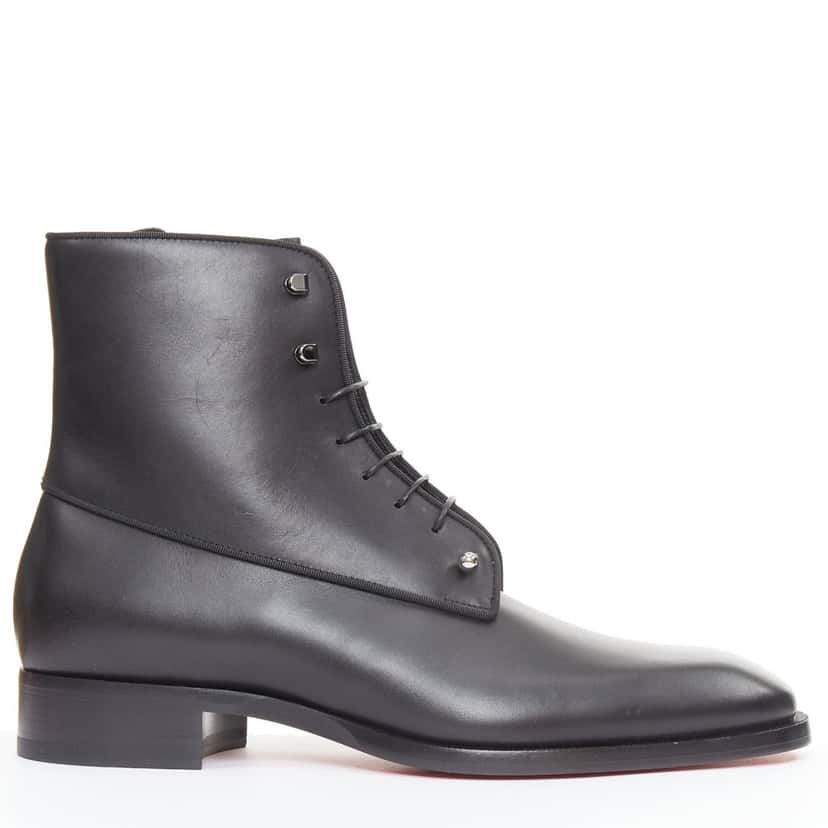 Christian Louboutin Chameliboot Flat Calf Black Leather Never worn - Back View