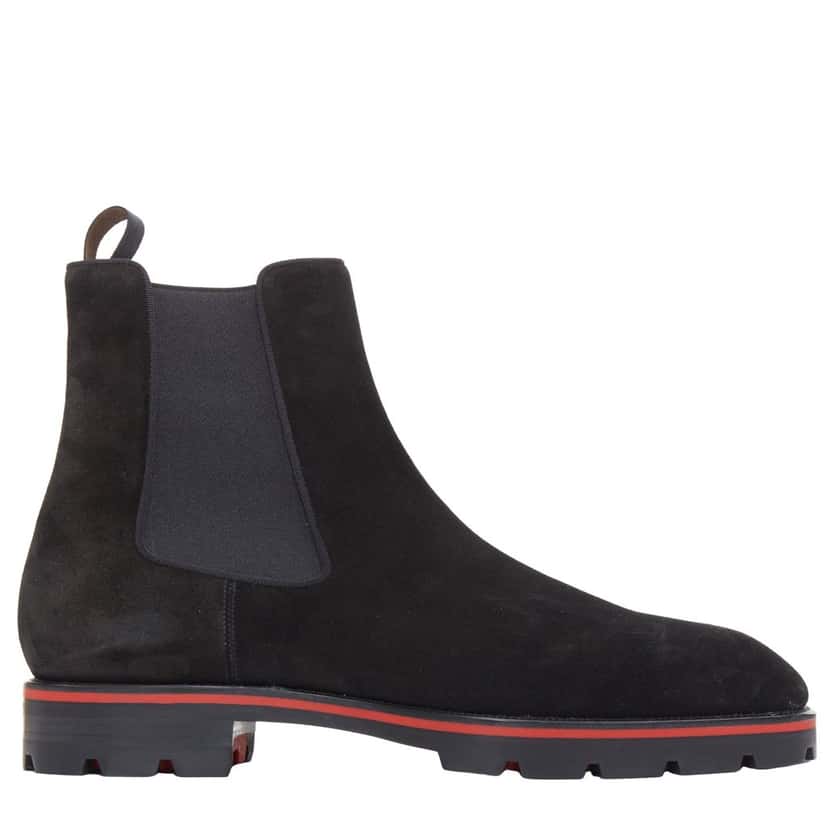 Christian Louboutin Alpinono Flat Black Suede Never worn - Front View