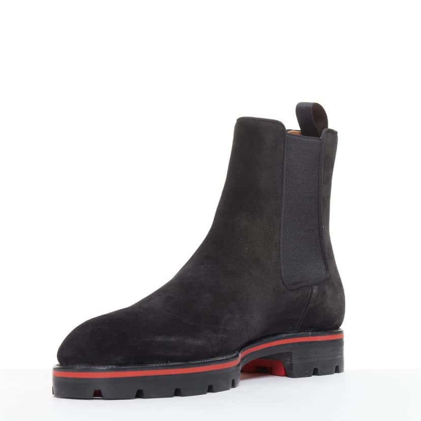 Christian Louboutin Alpinono Flat Black Suede Never worn - Model View