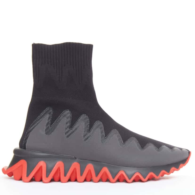 Christian Louboutin Sharky Sock Flat Maille sneaker Black Never worn - Front View
