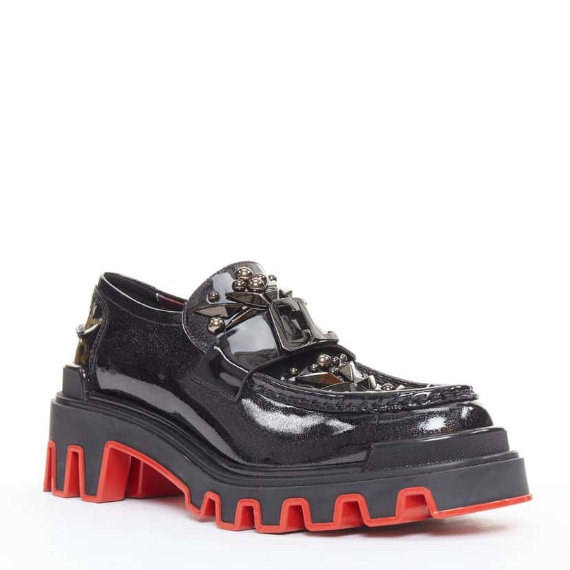 Christian Louboutin Lace up Black Leather Very good condition - Back View