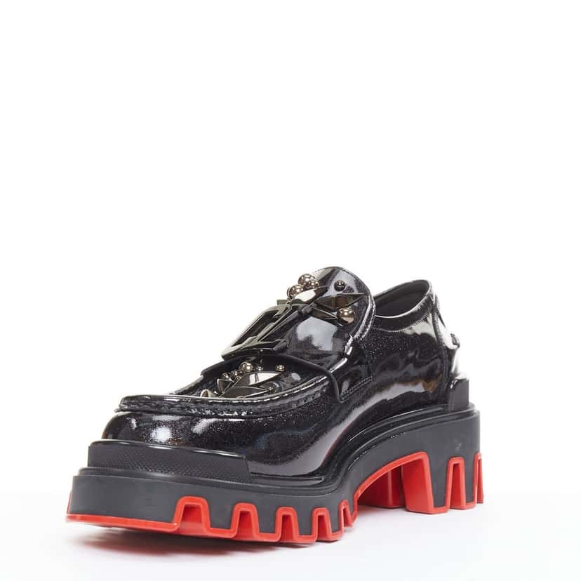 Christian Louboutin Lace up Black Leather Very good condition - Model View