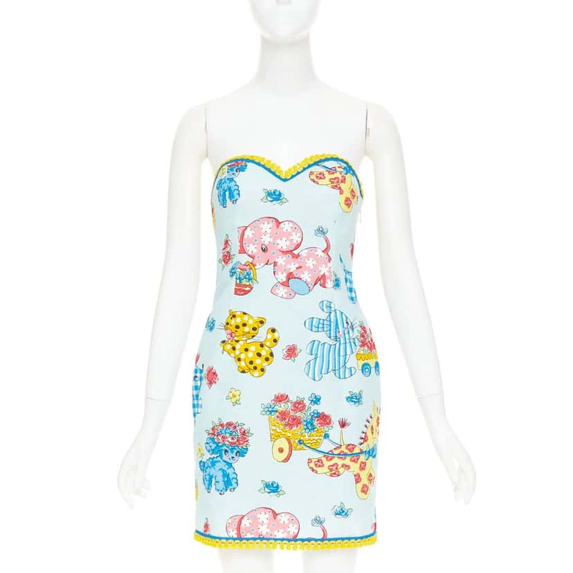 Moschino Dress Blue Polyamide Never worn, with tag - Front View