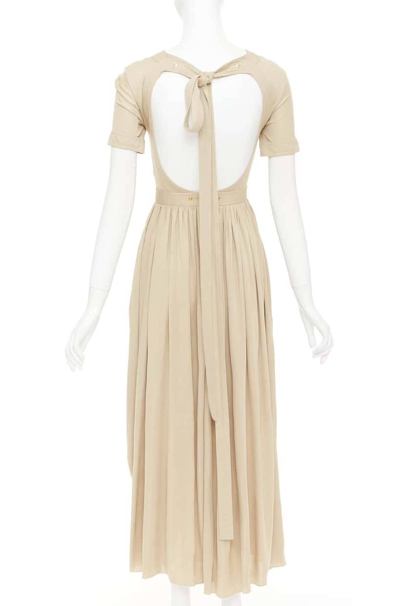 Celine Dress Beige Viscose Fair condition - Front View