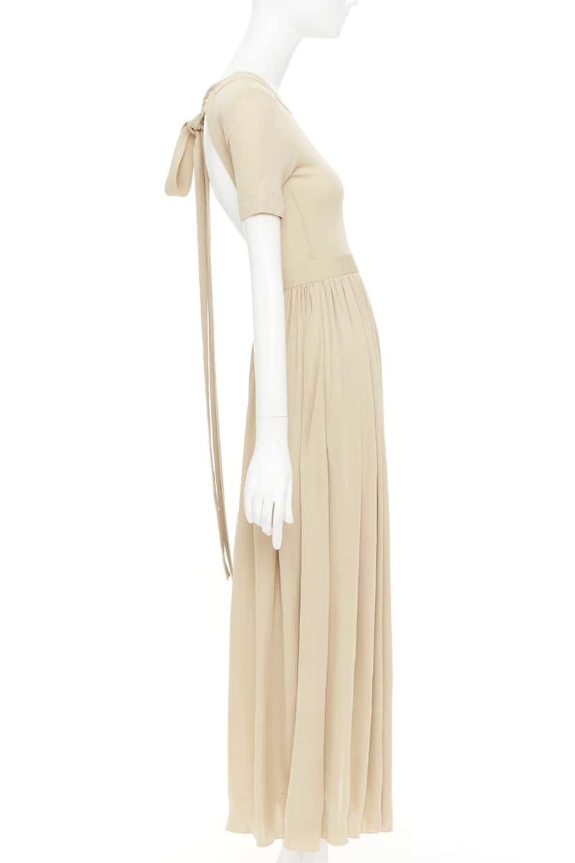Celine Dress Beige Viscose Fair condition - Model View
