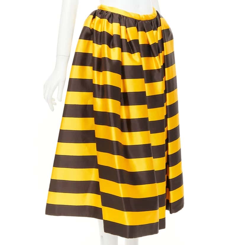 Prada Skirt Yellow Silk Never worn, with tag - Inside View