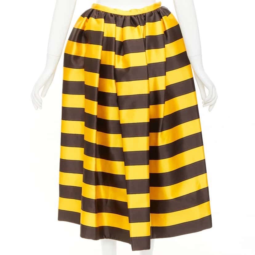 Prada Skirt Yellow Silk Never worn, with tag - Box View